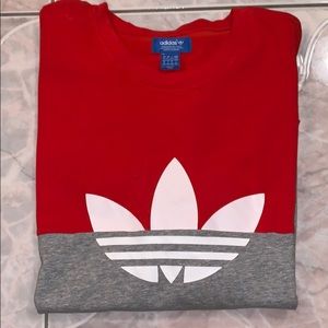 Red and Gray Multi Color Adidas Shirt